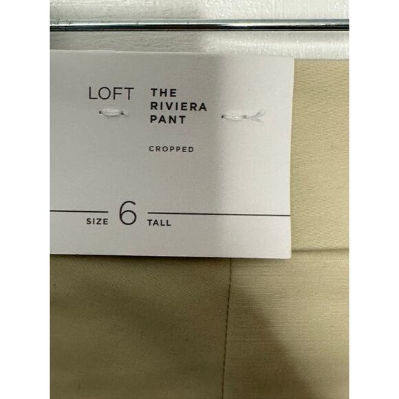Ann Taylor LOFT  Tan The Riviera Pant Cropped Women's Size 6 Tall NEW - Picture 6 of 7